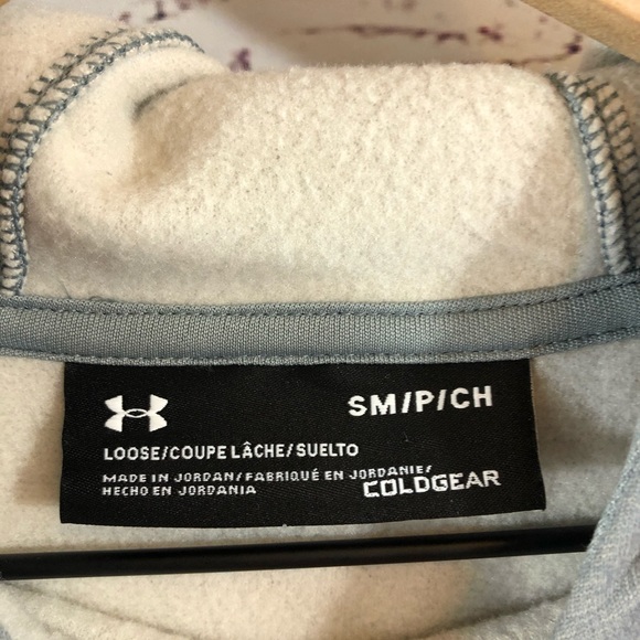 UNDER ARMOR Cold Gear Gray Hoodie Sweatshirt, S - Picture 4 of 7